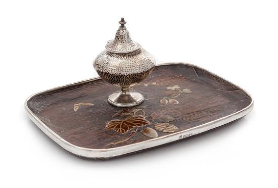 A Victorian Silver-Mounted and Polychrome Wood (1 of 1)