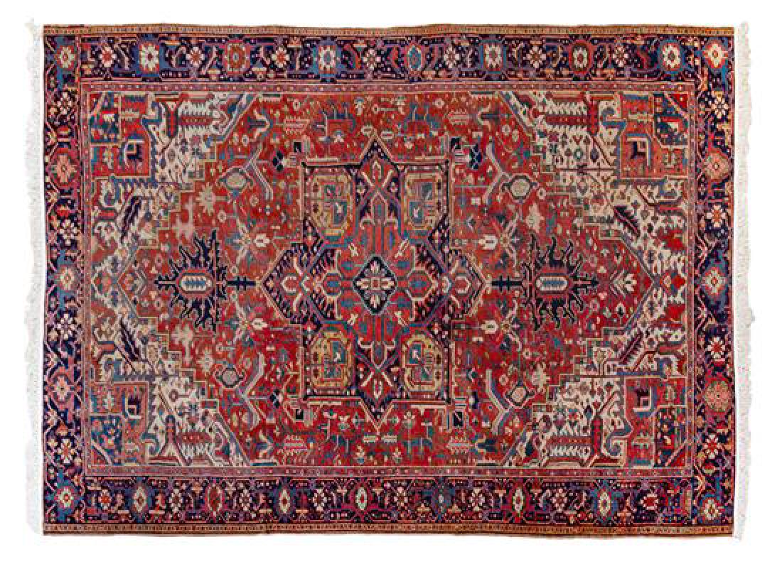 A Heriz Wool Rug 10 feet 7 inches x 8 feet 3 inches. (1 of 1)