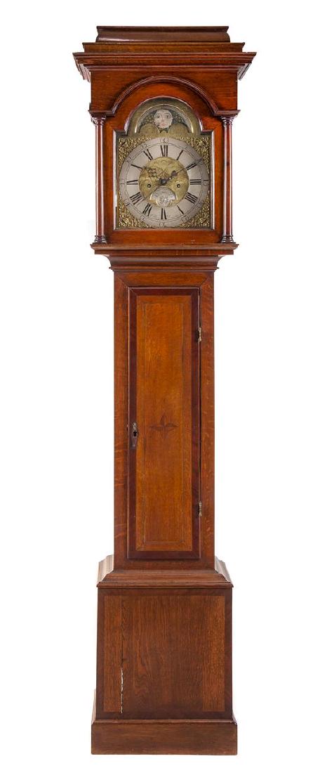 An English Mahogany Tall Case Clock Height 88 inches. (1 of 1)