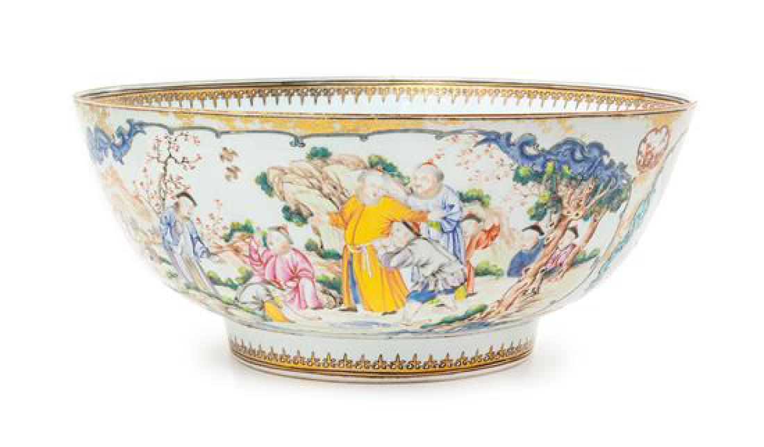A Large Chinese Porcelain Punch Bowl Height 5 7/8 x (1 of 1)