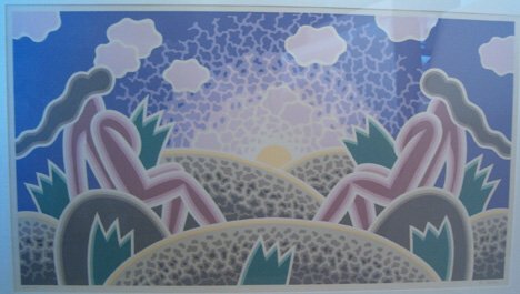 ROBERT GORDY (American 1933-1986) Untitled Penci: ROBERT GORDY (American 1933-1986) Untitled Pencil signed and numbered 25/75. Color silkscreen. 20 x 37 in. Framed