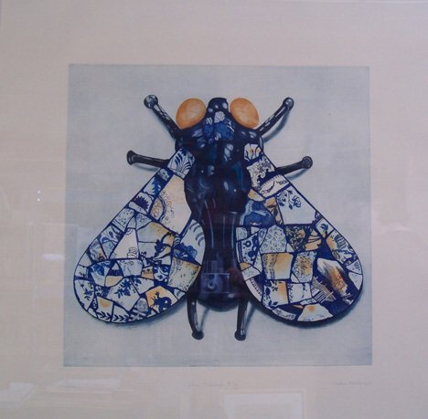 JOHN KINDNESS (Irish b. 1951) China Cabinet Fly: JOHN KINDNESS (Irish b. 1951) China Cabinet Fly 1998, pencil signed, titled, and numbered 20/100. Color etching and aquatint. 19-5/8 x 19-13/16 in.; TOM JUDD (American b. 1952) Qu