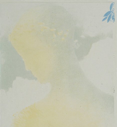 ODILON REDON (French 1840-1916) Beatrice, from Alb: ODILON REDON (French 1840-1916) Beatrice, from Album d' Estampes Originale de la Gallerie Vollard 1897, edition of 100, Vollard, publisher; Clot, printer. Color lithograph. [Mellerio 168].