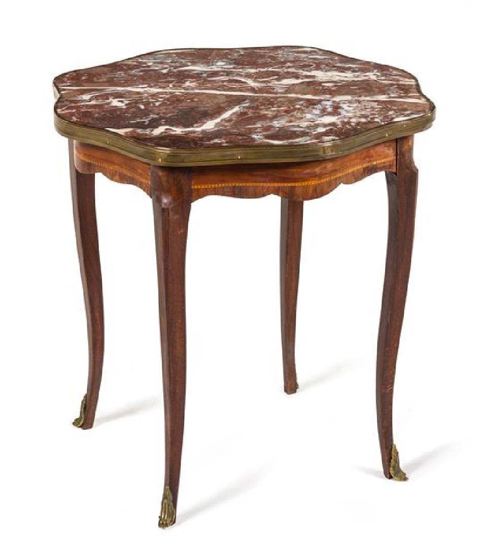 * A Louis XV Style Marquetry Table Height 20 x width 19 (1 of 1)