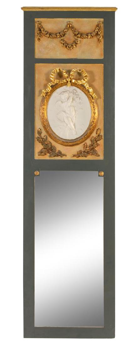 * A Louis XVI Style Painted Mirror Height 81 x width 23 (1 of 1)