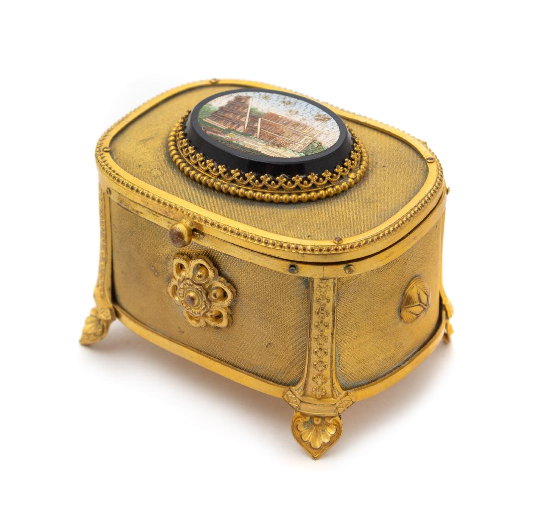 * An Italian Gilt Metal and Micromosaic Box Height 2 (1 of 1)