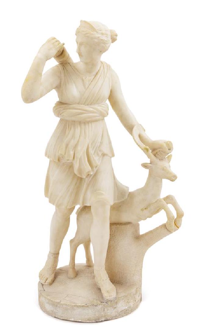 An Italian Marble Figural Group Height 20 3/8 inches. (1 of 1)