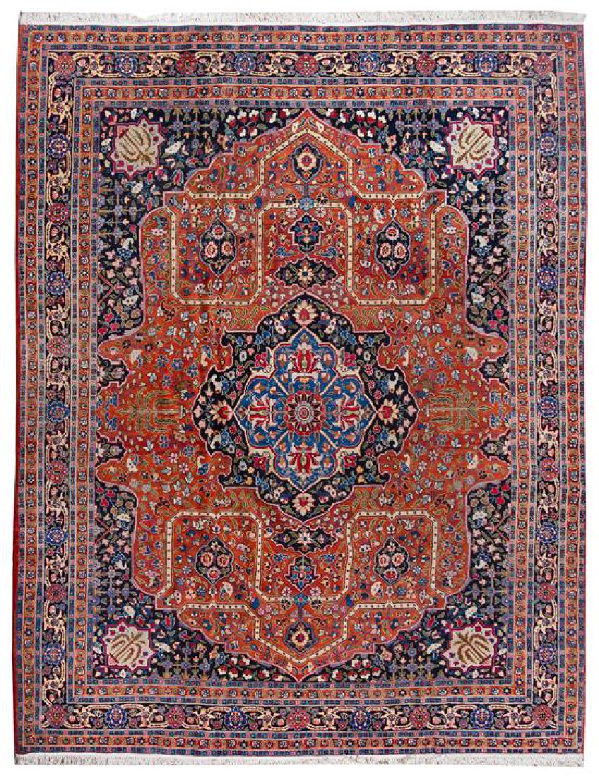 A Tabriz Wool Rug 12 feet 6 inches x 10 feet 5 inches. (1 of 1)