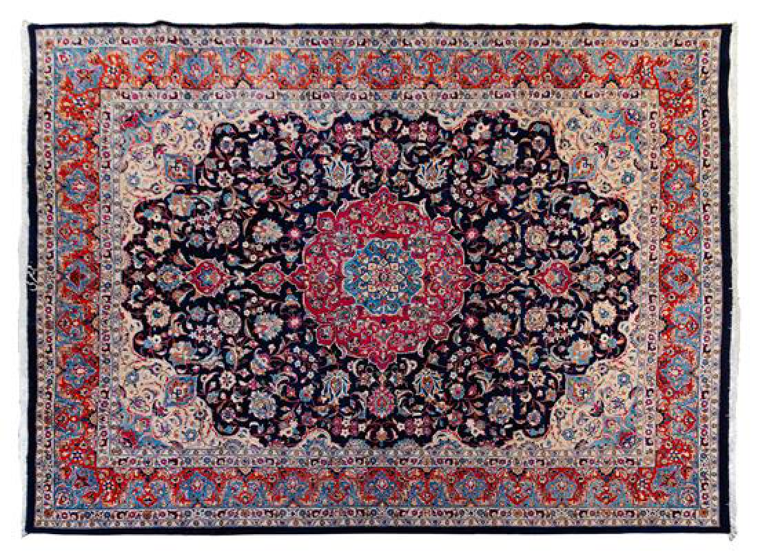 A Kashmir Wool Rug 12 feet 4 inches x 10 feet 3 inches. (1 of 1)