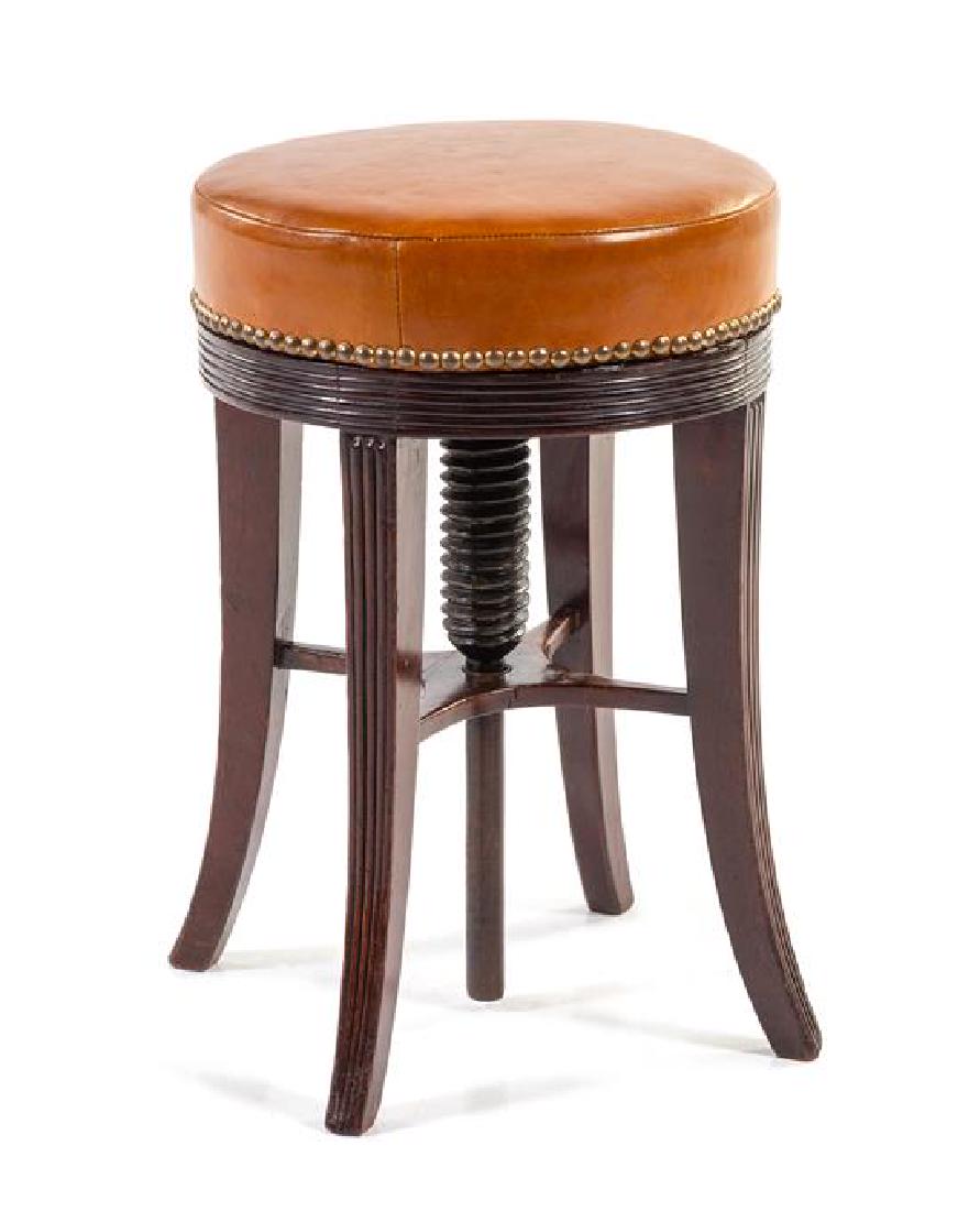 An American Mahogany Piano Stool Height 19 1/2 inches. (1 of 1)