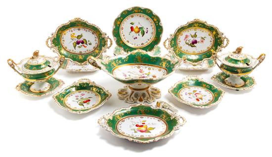 An English Porcelain Dessert Service Width of (1 of 1)