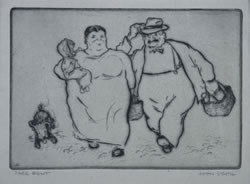 John Groth, (American, b. 1908), Park Bent: John Groth (American, b. 1908) Park Bent etching signed in the margin 6 x 8 inches.