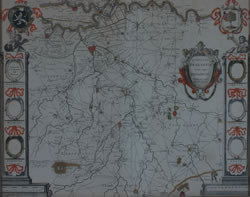 John Jonssoni, (Dutch, 17th Century), Brabante: John Jonssoni (Dutch, 17th Century) Brabante hand colored engraved map 17 x 21 inches.
