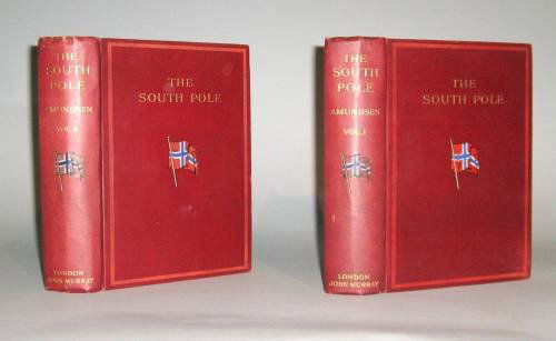 2 vols. Amundsen, Roald. The South Pole. An Acco: 2 vols. Amundsen, Roald. The South Pole. An Account of The Norwegian Antarctic Expedition in The Fram." London: John Murray, 1912. First English-language edition. 8vo, orig. pictorial maroon cloth, g