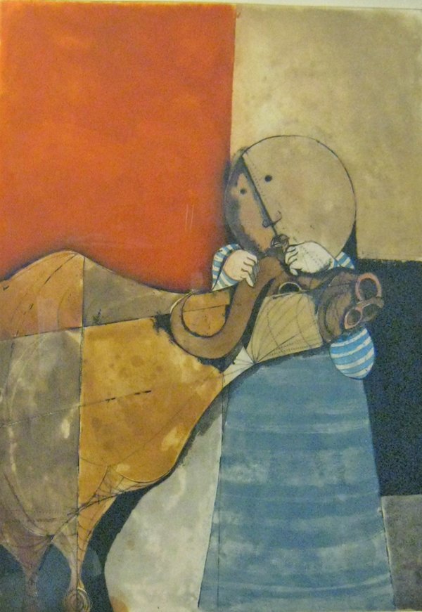 THREE PRINTS THÉO TOBIASSE, (ISRAELI/FRENCH B. 19: THREE PRINTS THÉO TOBIASSE (ISRAELI/FRENCH B. 1927) UNTITLED Pencil signed and numbered 99/175 in the margin. Lithograph. 25 1/2 x 19 1/4 in. GRACIELA RODO BOULANGER