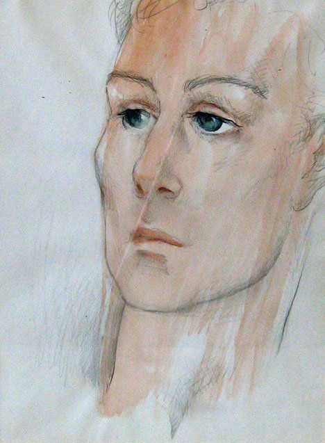 EMLEN ETTING, (AMERICAN 1905-1993), PORTRAIT OF A: EMLEN ETTING (AMERICAN 1905-1993) PORTRAIT OF A YOUNG MAN Pencil and watercolor Sight: 10 1/4 x 8 in.