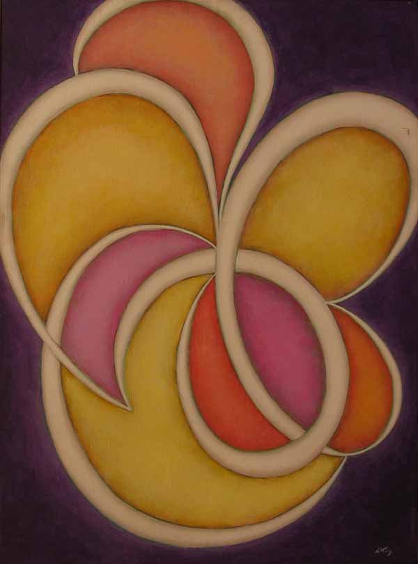 EMLEN ETTING, (AMERICAN 1905-1993), FLUORESCENCE": EMLEN ETTING (AMERICAN 1905-1993) FLUORESCENCE" Signed bottom right, titled and dated strecher verso, oil on canvas 40 x 30 in."