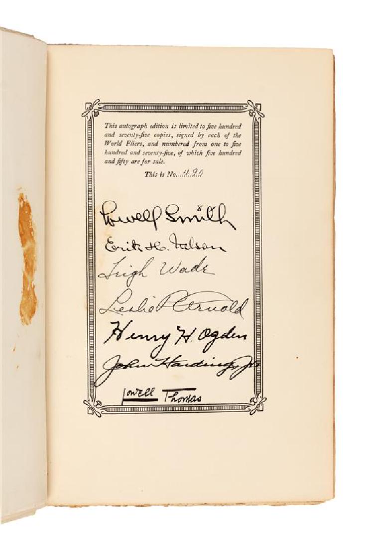 * THOMAS, Lowell (1892-1981). The First World Flight.: * THOMAS, Lowell (1892-1981). The First World Flight. Being the Personal Narratives of Lowell Smith, Leslie Arnold, Erik Nelson, Henry Ogden, Leigh Wade, John Harding. Boston: Houghton Mifflin, 1925. 
