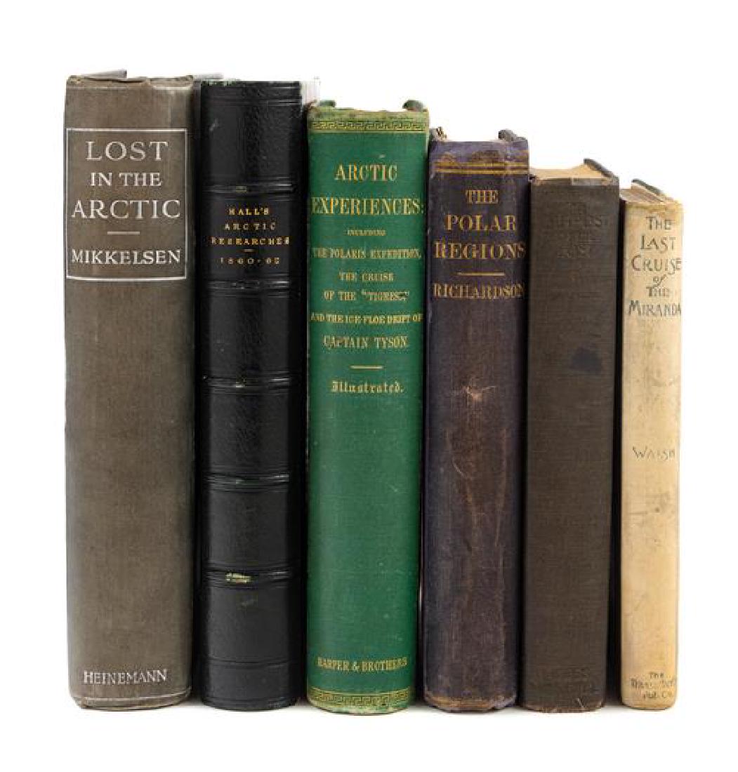 * [ARCTIC EXPLORATION]. A group of 6 works, comprising:: * [ARCTIC EXPLORATION]. A group of 6 works, comprising: RICHARDSON, John (1787-1865). The Polar Regions. Edinburgh: Adam and Charles Black, 1861. 8vo. Folding engraved map (slightly stained). -- HALL,