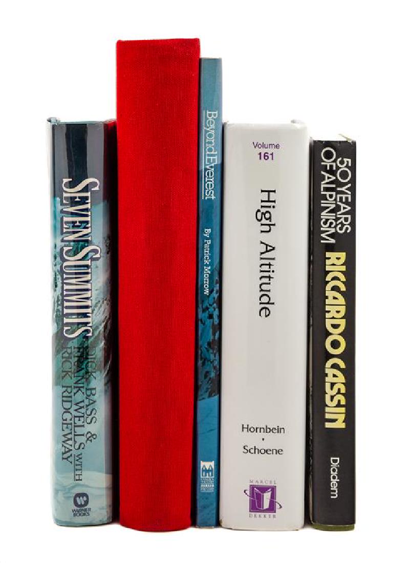 * [MOUNTAINEERING - SIGNED OR INSCRIBED]. A group of 11: * [MOUNTAINEERING - SIGNED OR INSCRIBED]. A group of 11 works, including: BASS, Dick, Frank WELLS, and Rick RIDGEWAY. Seven Summits. New York: Warner Books, 1986. PRESENTATION COPY INSCRIBED by the au