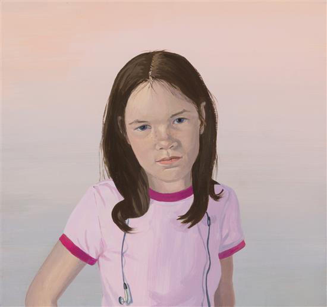 * Judith Raphael, (American, 20th/21st century), Shy: * Judith Raphael (American, 20th/21st century) Shy Budkin oil on masonite signed Judith Raphael and titled (verso) 10 x 8 inches. Estimate $400-600