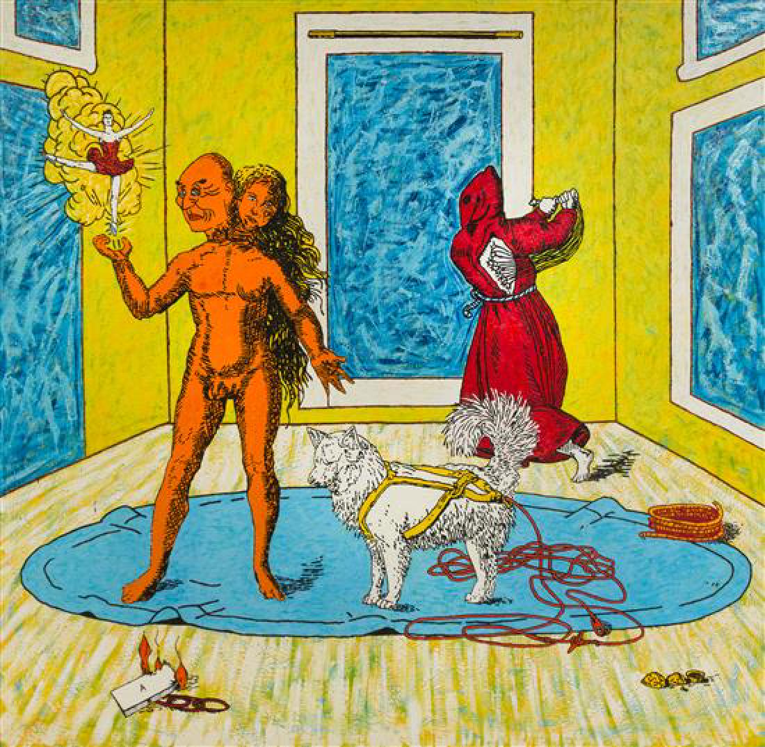 * Jane Hammond, (American, b. 1950), Untitled, 1991: * Jane Hammond (American, b. 1950) Untitled, 1991 oil on canvas signed Jane Hammond, titled and dated (verso) 75 x 77 inches. Estimate $3,000-5,000 Provenance: Zolla/Lieberman, Chicago