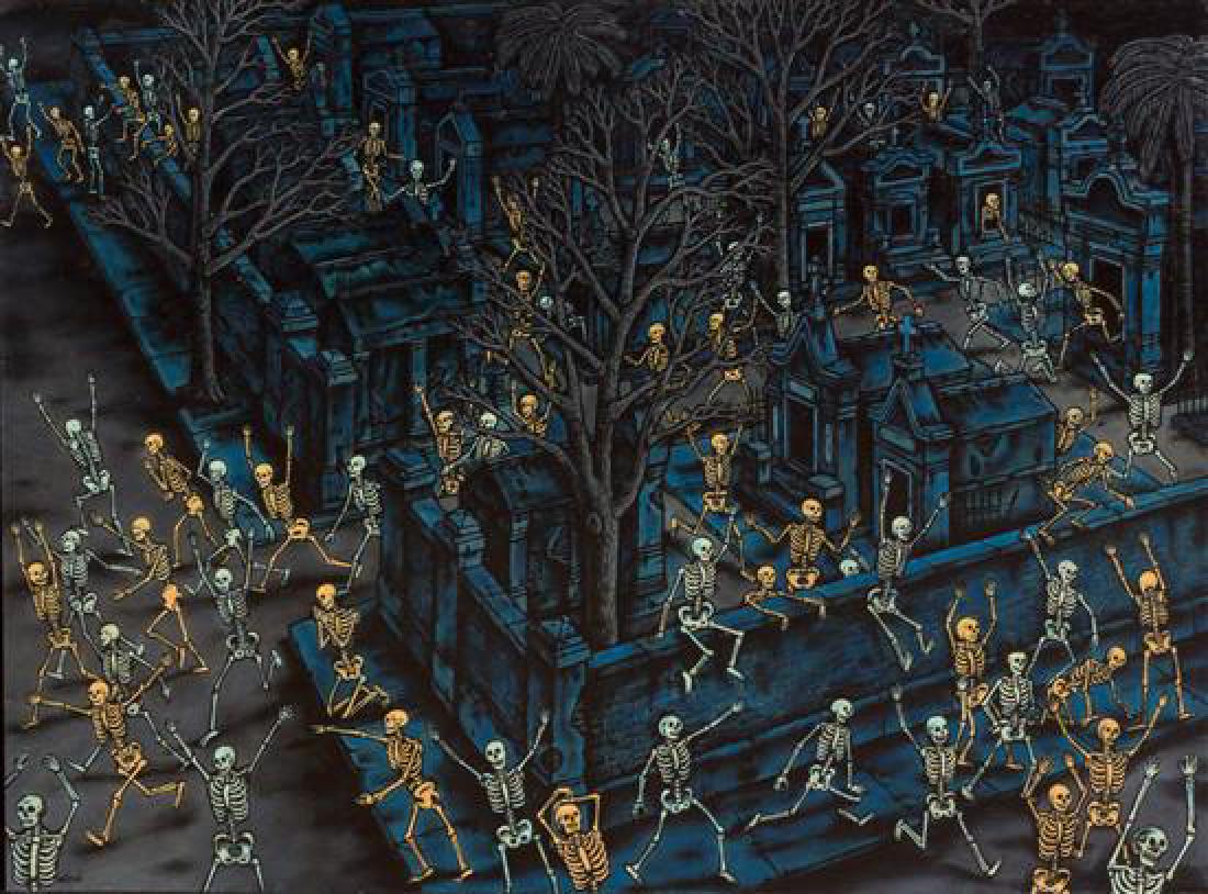 * Michael Willmon, (American, b. 1951), Blue Cemetary (1 of 1)