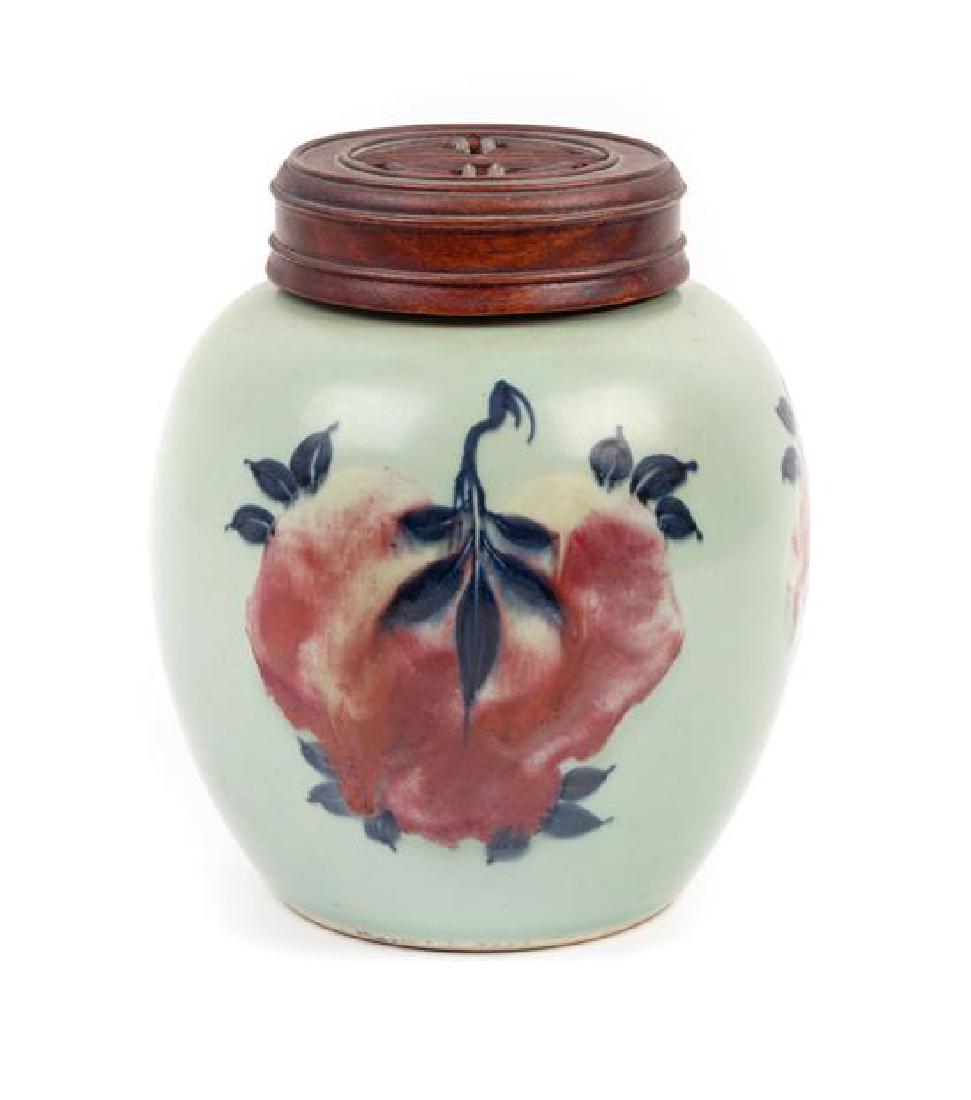A Copper Red and Underglaze Blue Porcelain Ginger Jar (1 of 1)