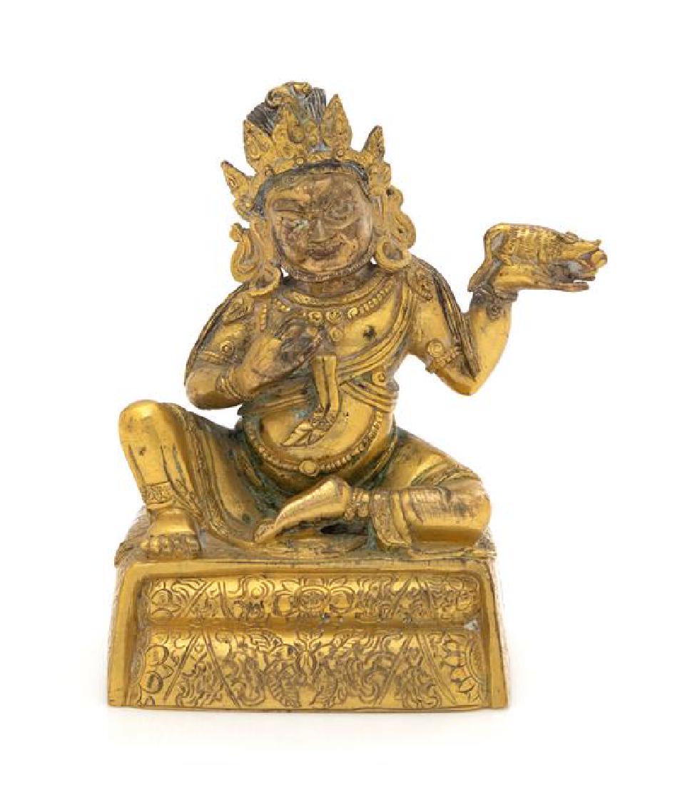 * A Sino-Tibetan Gilt Bronze Figure of Jambhala Height (1 of 1)