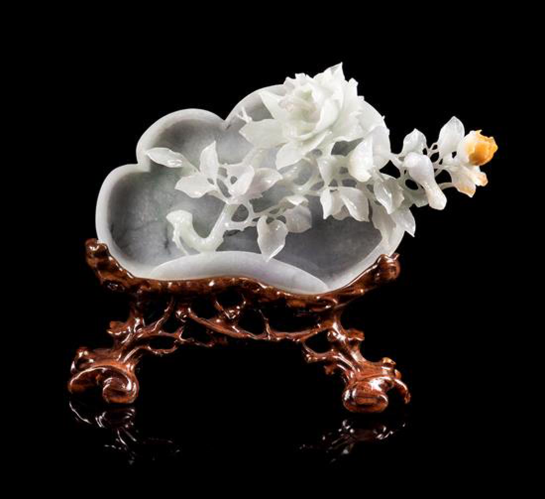 * A Jadeite 'Floral' Tray Length 8 1/4 inches. (1 of 1)