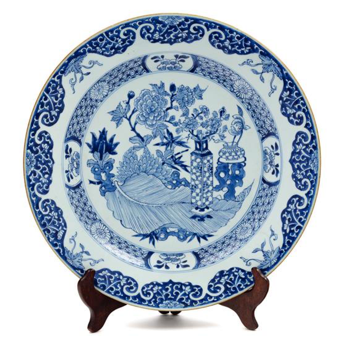 A Chinese Export Blue and White Porcelain Charger (1 of 1)