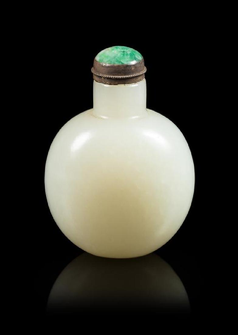 A White Jade Snuff Bottle Height 2 1/4 inches. (1 of 1)