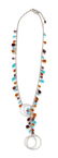 * An 18 Karat White Gold, Diamond and Multigem Fringed
