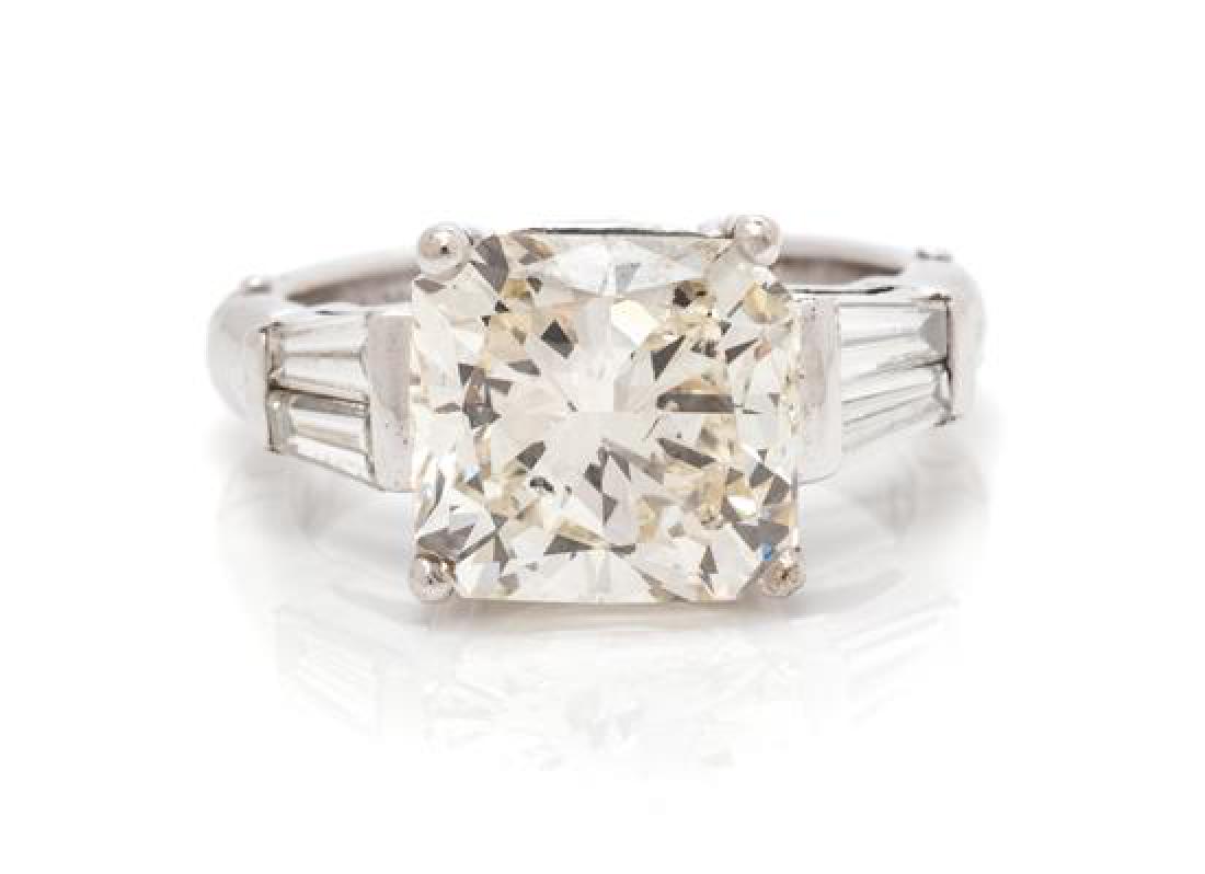 A White Gold and Diamond Ring, 3.80 dwts. (1 of 2)