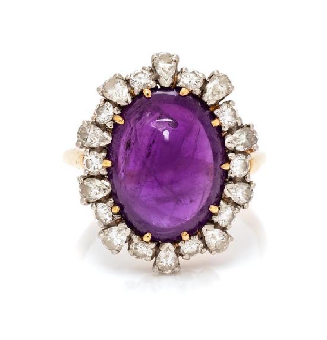 * A Platinum, 14 Karat Yellow Gold, Amethyst and (1 of 1)