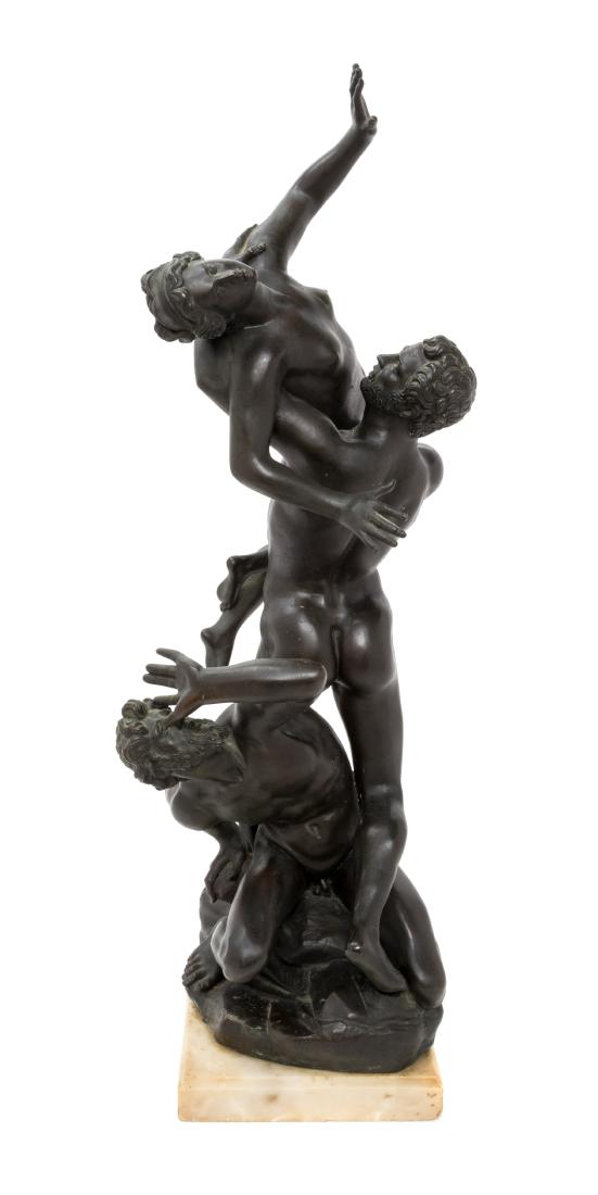 * A Continental Bronze Figural Group Height 24 1/2 (1 of 1)