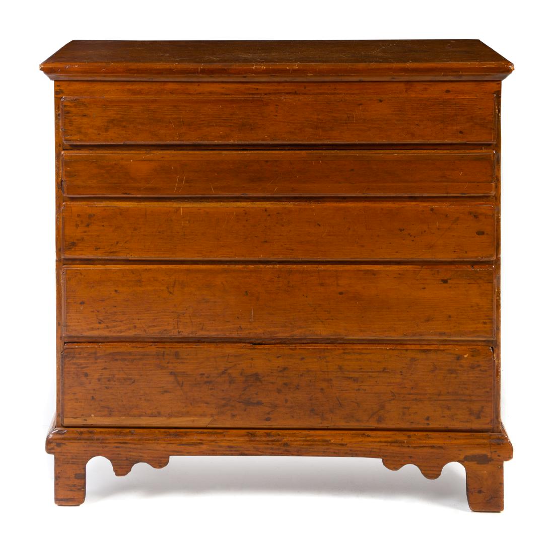 * An American Pine Chest of Drawers Height 42 x width (1 of 1)