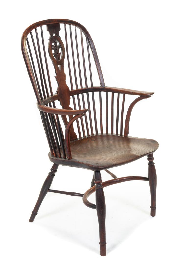 An English Yew Wood Windsor Armchair Height 44 1/2 (1 of 1)