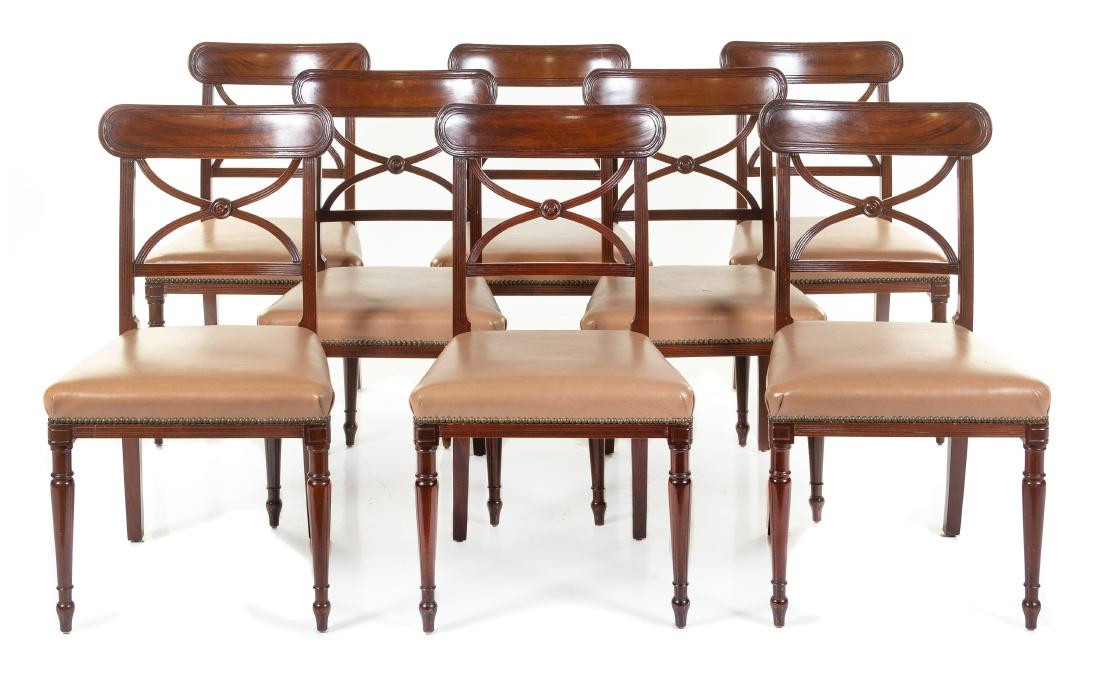 A Set of Twelve Regency Style Mahogany Side Chairs (1 of 1)