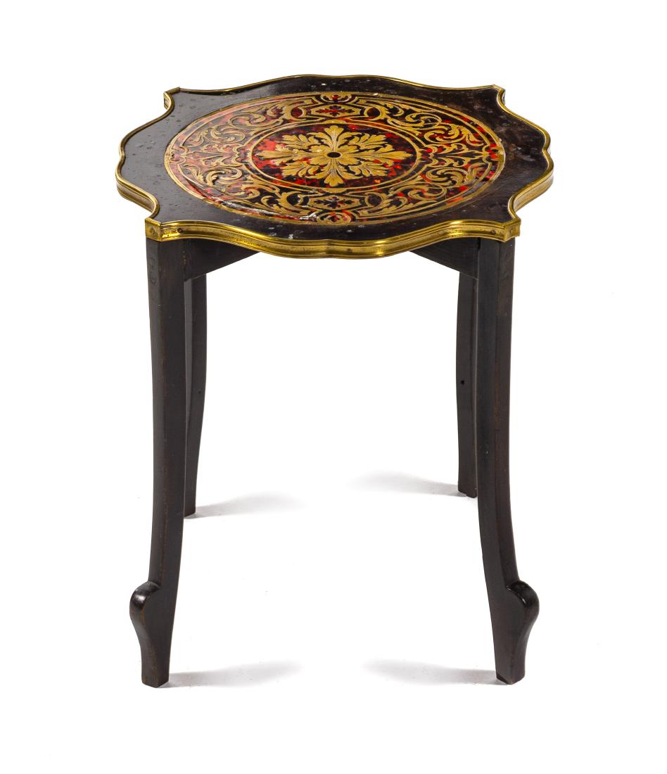 A Napoleon III Boulle Side Table Height 16 inches. (1 of 1)