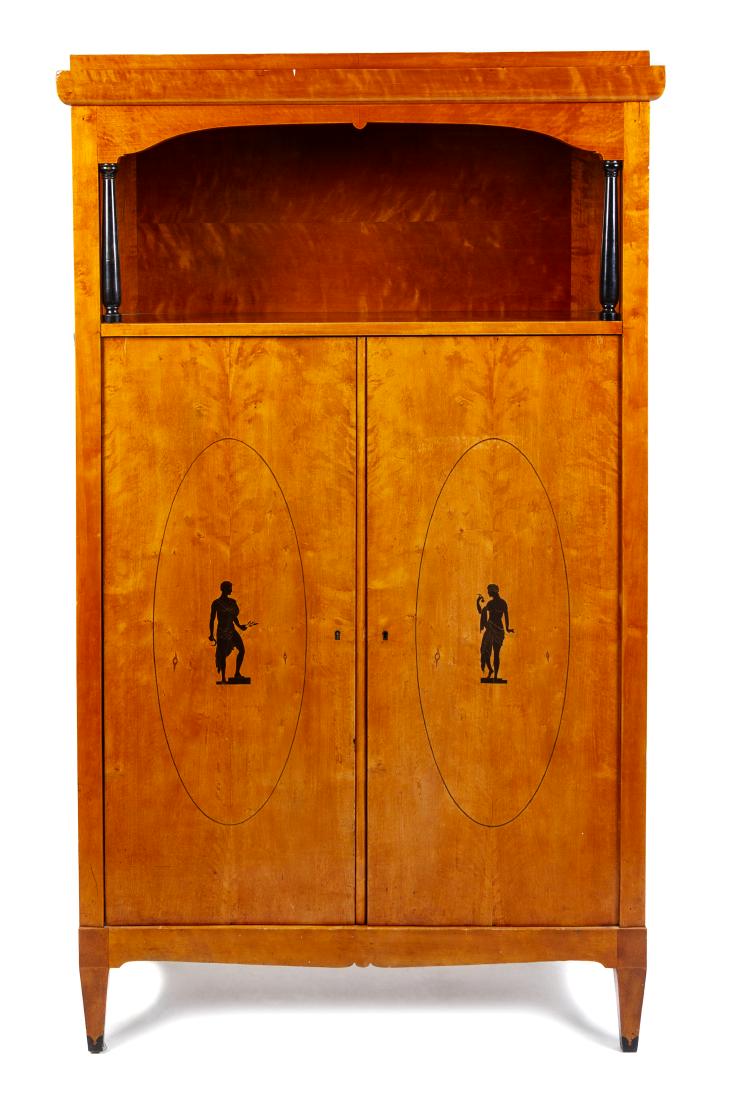 * A Continental Burlwood Parcel Ebonized Cabinet Height (1 of 1)