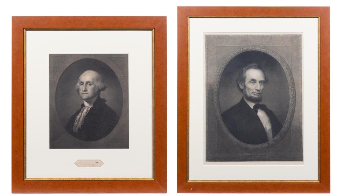 *Two Framed Presidential Portraits Largest 21 x 16 (1 of 1)