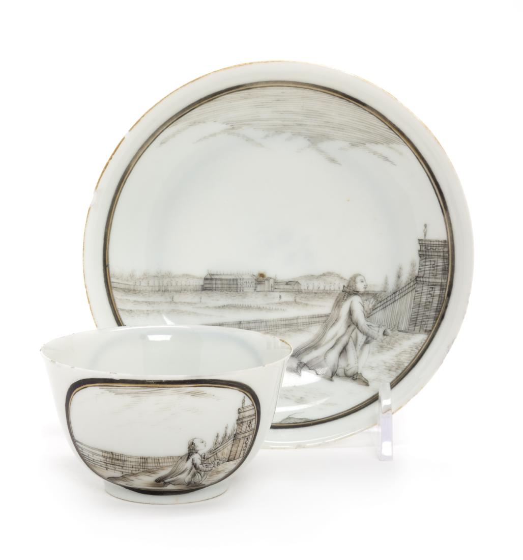 A Chinese Export Porcelain Tea Bowl and Saucer Diameter (1 of 1)