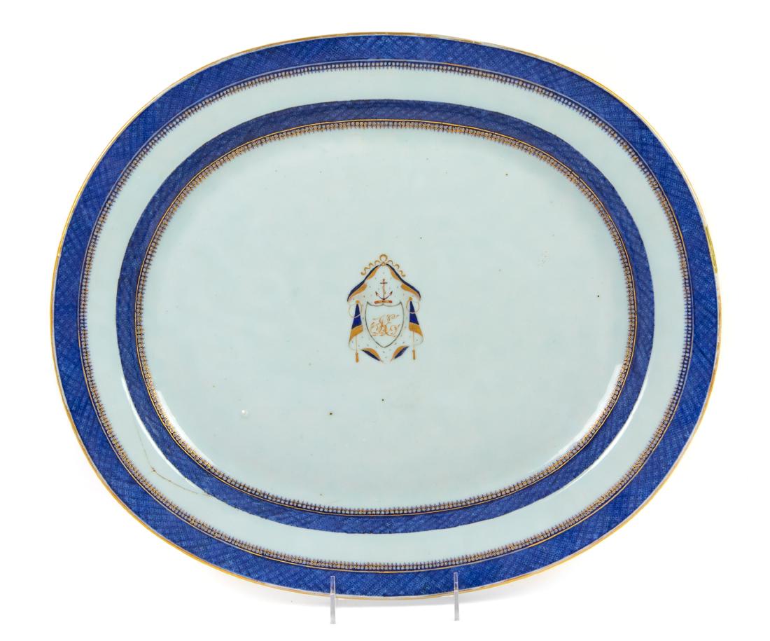 A Chinese Export Porcelain Armorial Platter Width 20 (1 of 1)