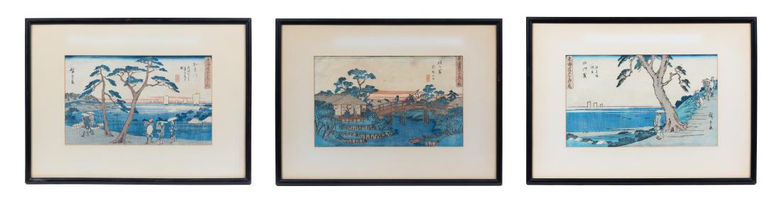 *Three Japanese Color Woodblock Prints 7 1/2 x 12 (1 of 1)