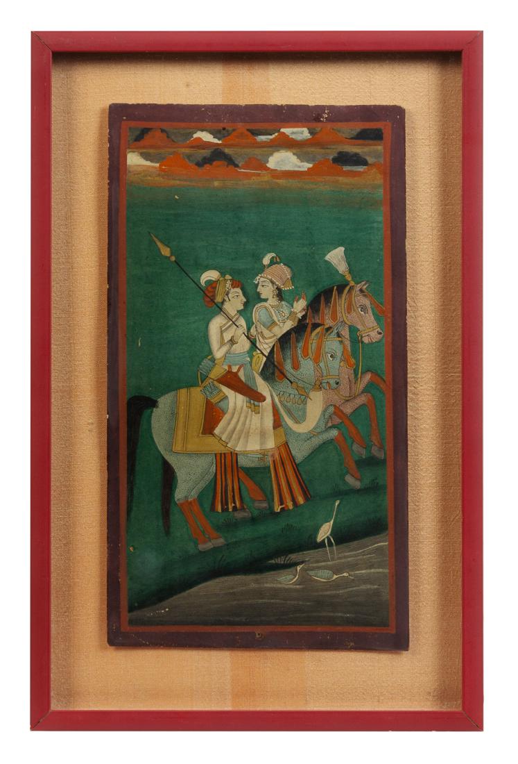 * An Indian Painting on Paper 8 x 4 1/2 inches. (1 of 1)