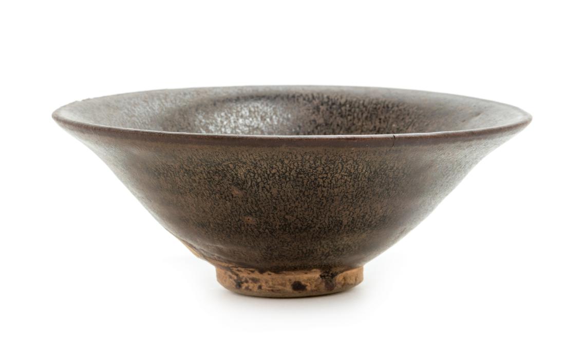 * A Chinese Hare's Fur Stoneware Tea Bowl Diameter 5 (1 of 1)