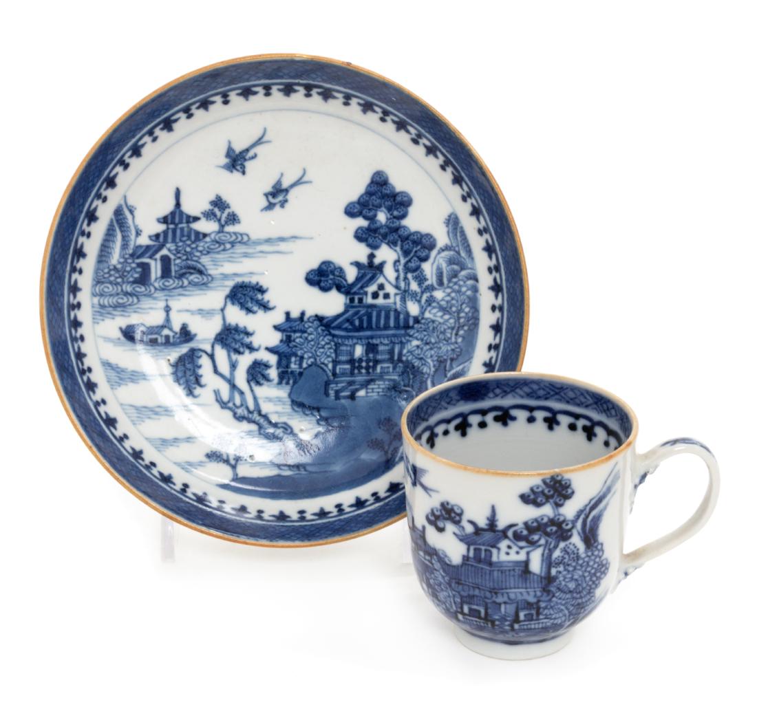 * A Chinese Export Canton Blue and White Porcelain Cup (1 of 1)