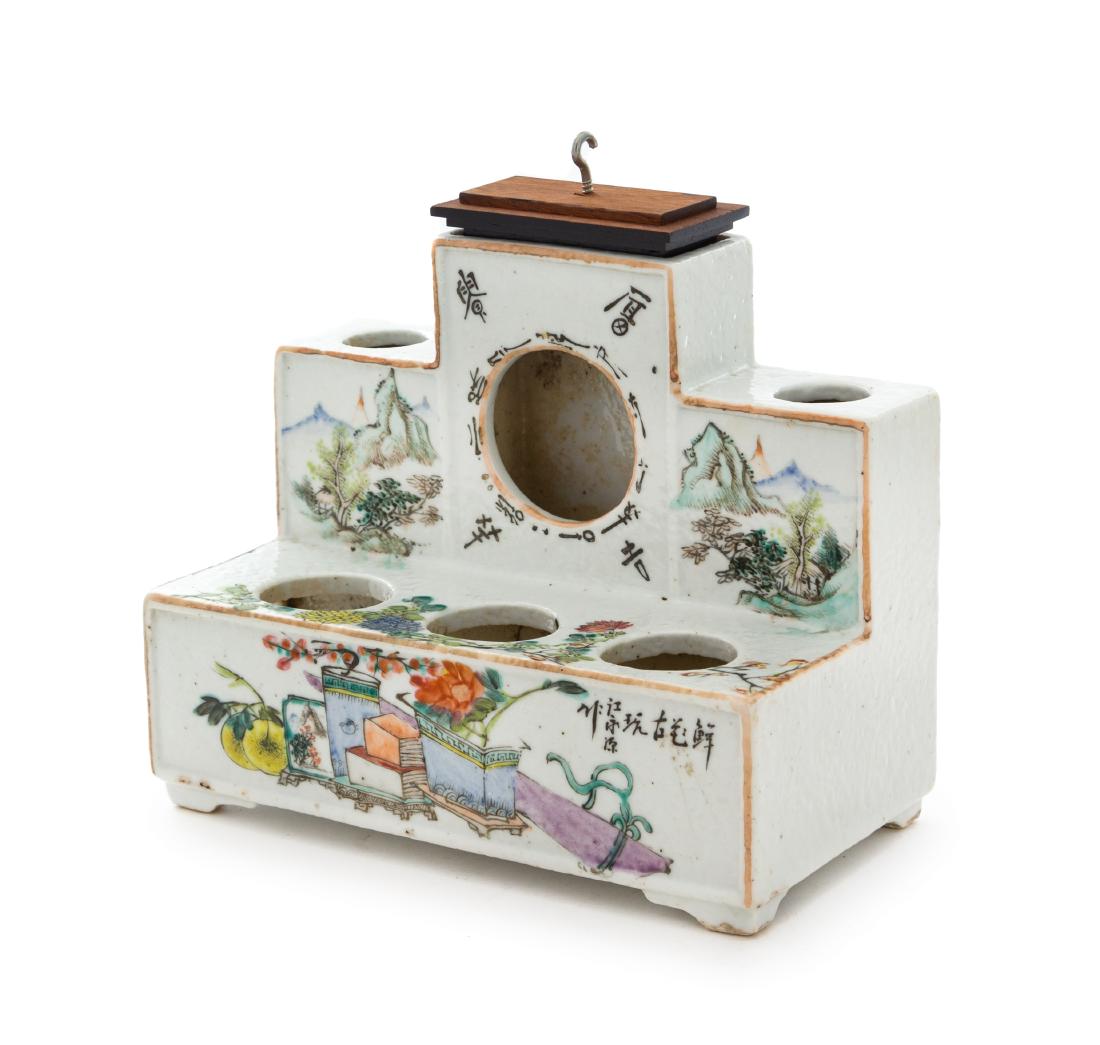 A Chinese Export Famille Rose Porcelain Desk Set Height (1 of 1)