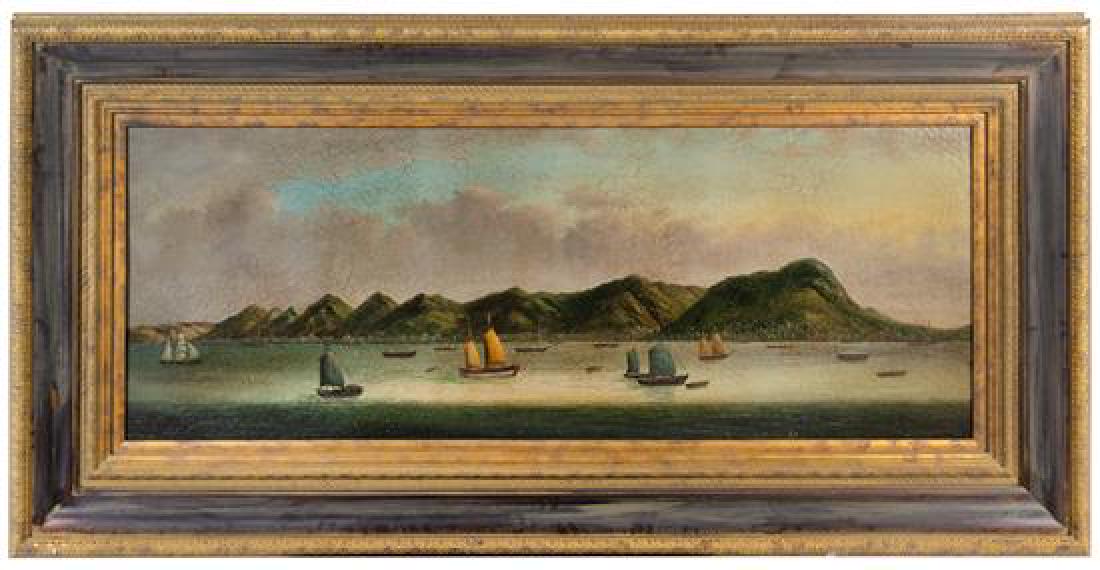 A Chinese Export Painting, , Harbor (1 of 1)